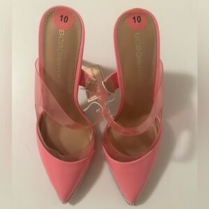 BCBGeneration Womens Shoes Bubblegum Pink Stiletto Mule Size 10 New w/o box
